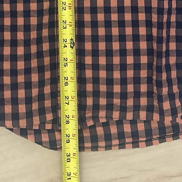 LL BEAN SIGNATURE Slim Fit Men’s Blue Orange Checkered Button Up Sz Large Shirt - Picture 10 of 12